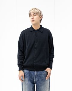 アプレッセ 2026 STYLE1 Cotton Knit Polo Collar Cardigan(26SAP-03-04)BLACK☆2月7日(土)発売！