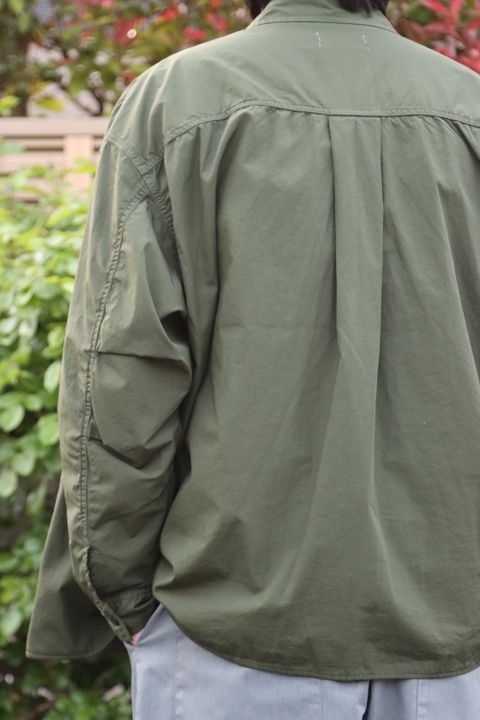 Graphpaper Garment Dyed Poplin Fatigue Shirt style.2022.4.24.