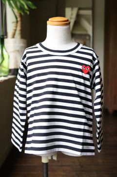 PLAY STRIPED Tシャツ キッズ(AX-T663-100) BLACK *KIDSサイズ