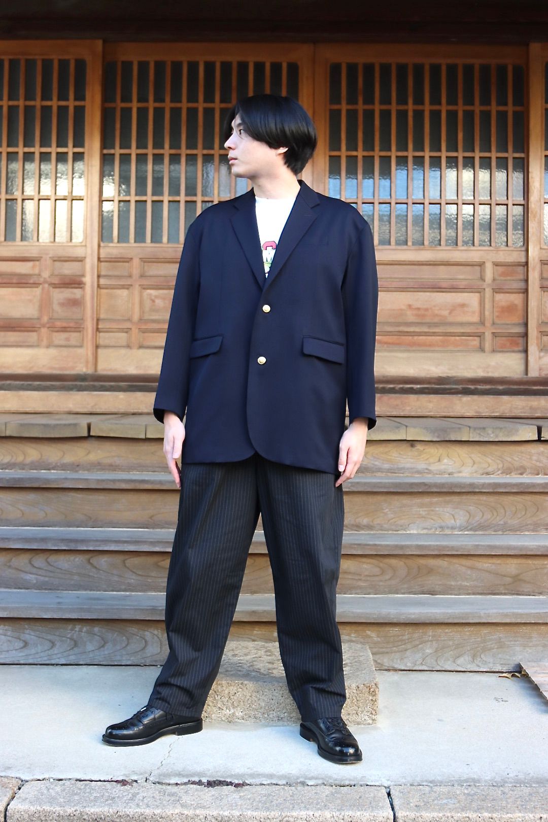 ADULT ORIENTED ROBES(アダルト オリエンテッド ローブス)ブレザージャケット(21AOR-2-JK-006)NAVY - 3