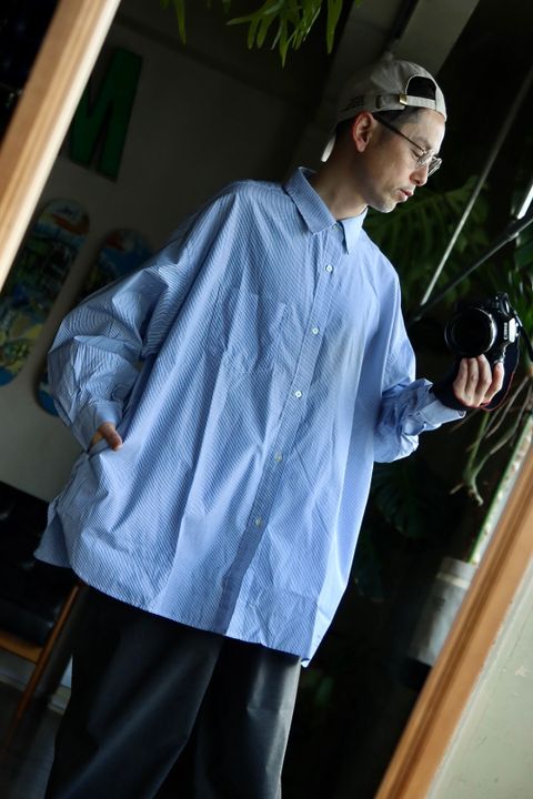 FreshService CORPORATE STRIPE REGULAR COLLAR SHIRTスタイル