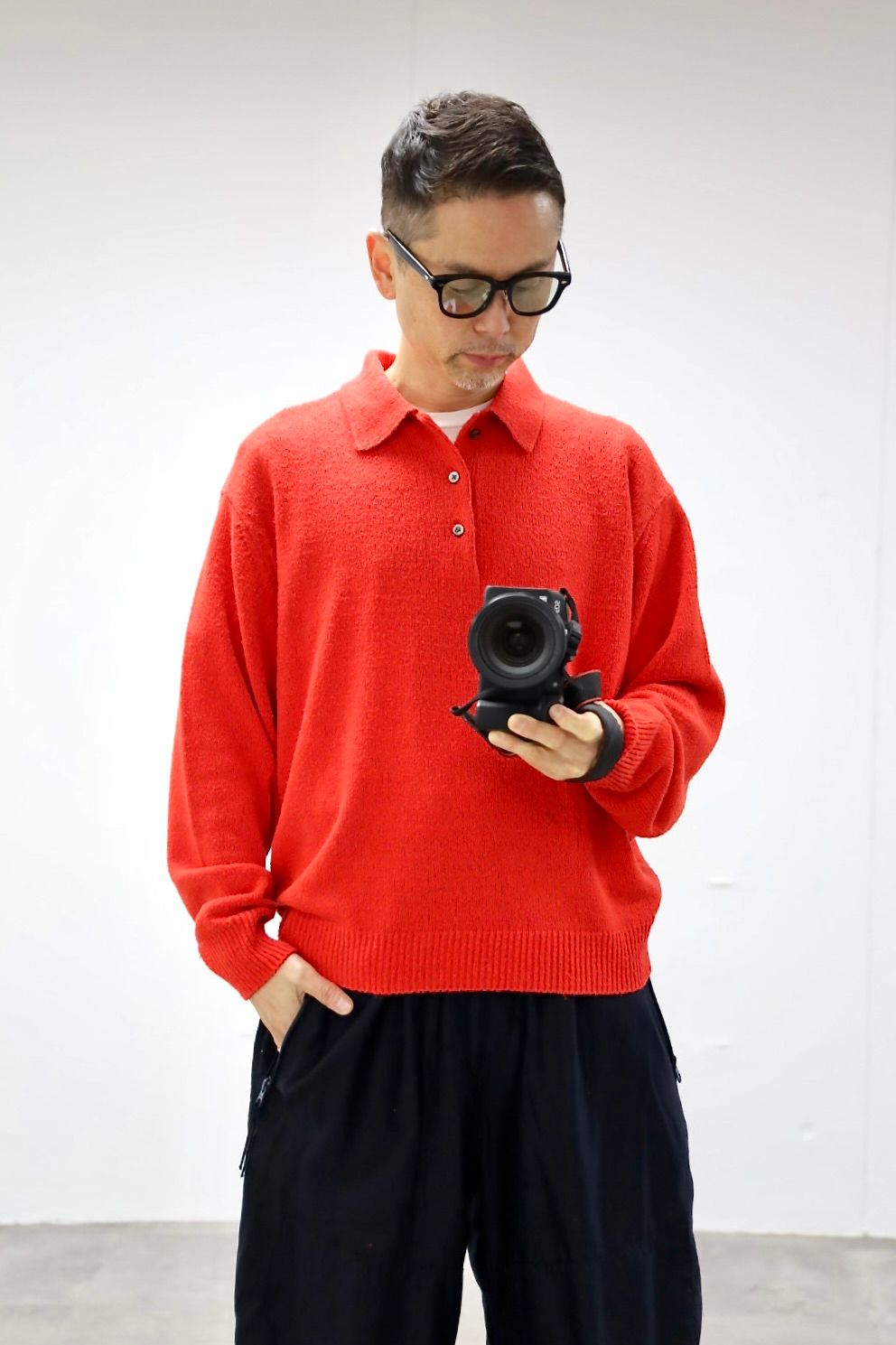 アプレッセ 2026 STYLE1 Washed Silk Nep Polo Shirt(26SAP-03-09)RED☆1月10日(土)発売！