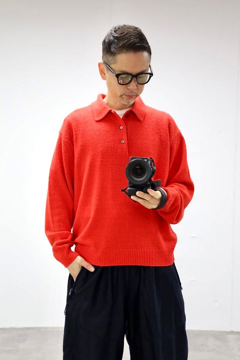 アプレッセ 2026 STYLE1 Washed Silk Nep Polo Shirt(26SAP-03-09)RED☆1月10日(土)発売！