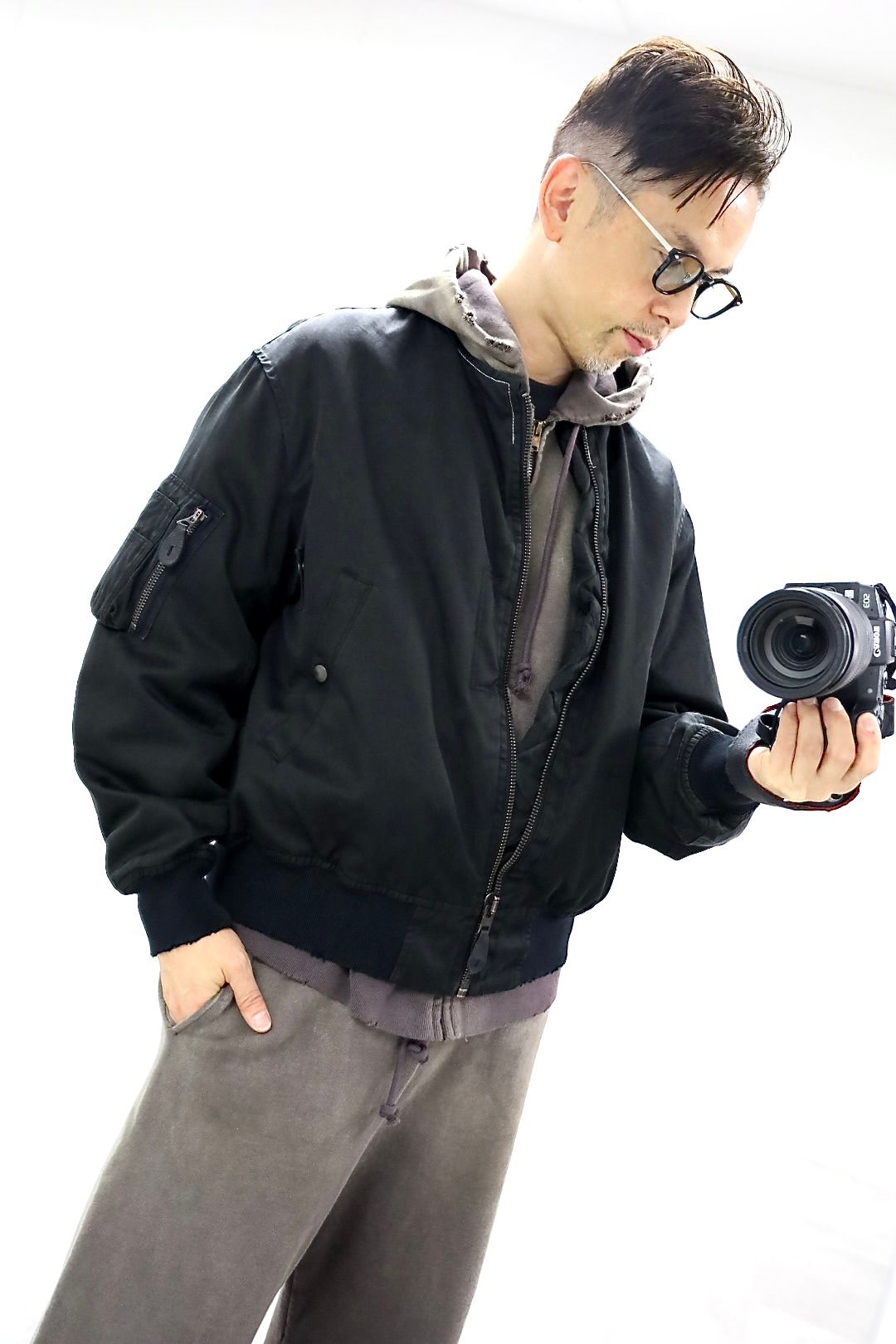 アプレッセ 2025 STYLE2 Vintage Silk Flight Custom Jacket(25AAP-01-28)BLACK☆10月25日(土)発売!