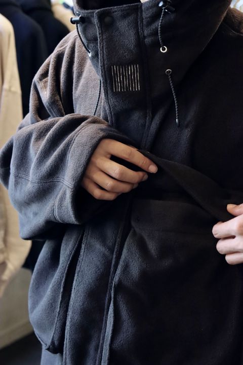 S.F.C 新作FLEECE HOODIE JACKET"BLACK"スタイル