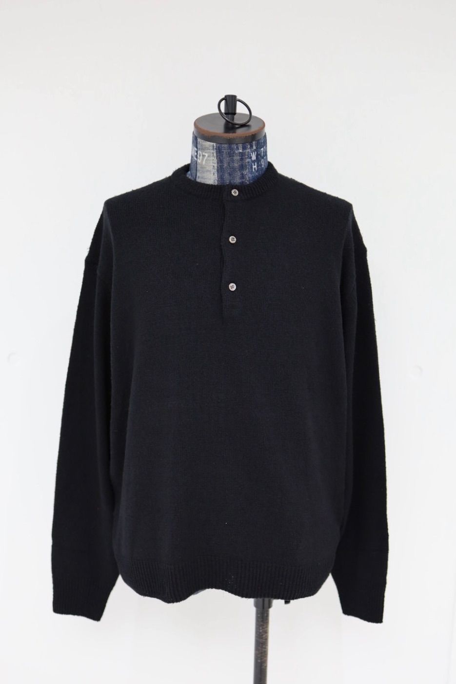 アプレッセ 2026 STYLE1 Washed Silk Nep Henry Neck Sweater(26SAP-03-08)BLACK☆1月10日(土)発売！