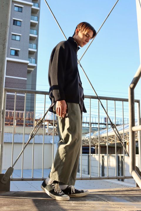blurhmsROOTSTOCK 23FW Cotton Back Satin Baker Pantsスタイル