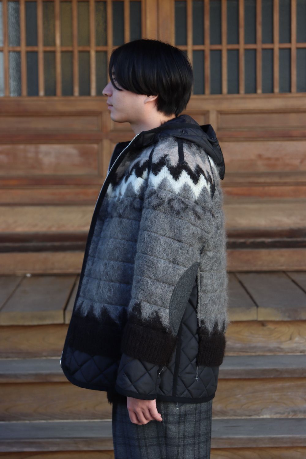 JUNYA WATANABE ノルディックジャガードフードブルゾン(WH-J019-051) style.2021.11.28 | 2118 |  mark