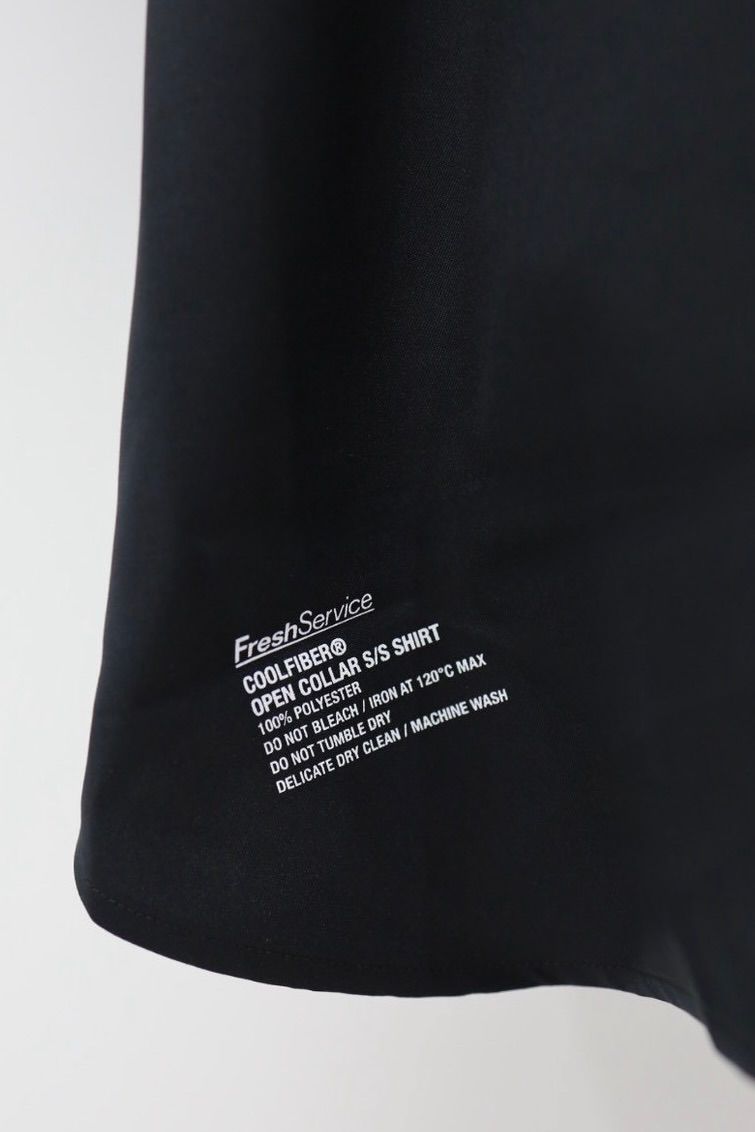 フレッシュサービス COOLFIBER OPEN COLLAR S/S SHIRT(FSC261-50253)BLACK☆4月11日(土)発売！