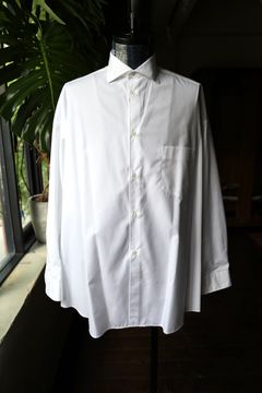 Hight Count Wide Spread Collar Shirt(GM234-50032B)WHITE
