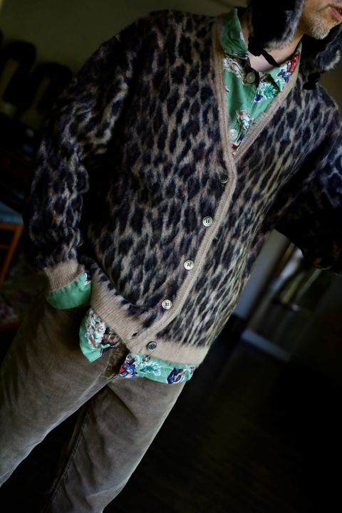 ©SAINT M×××××× MOHAIR CARDIGAN"LEOPARD"スタイル