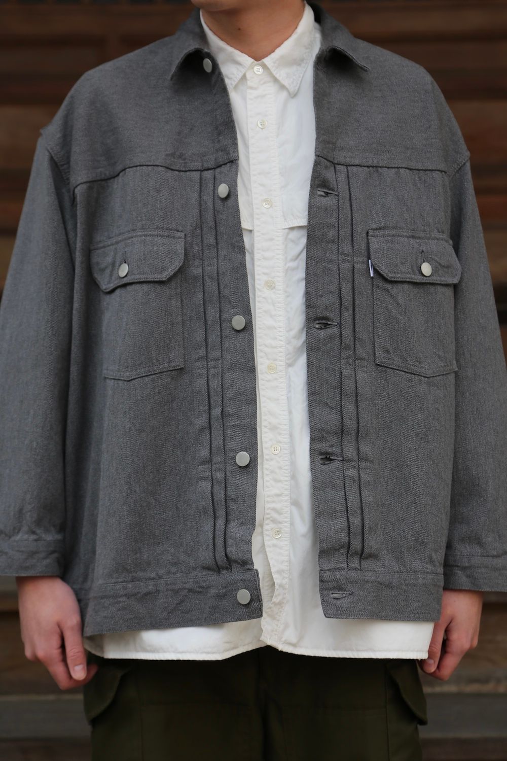 Graphpaper Colorfast Denim Blouson(GM204-30234B) style Graphpaper Colorfast Denim Blouson(GM204-30234B) style