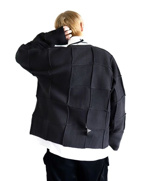 YOKE  ヨーク 24SS PATCHWORK RIB BUTTONED CARDIGANスタイル