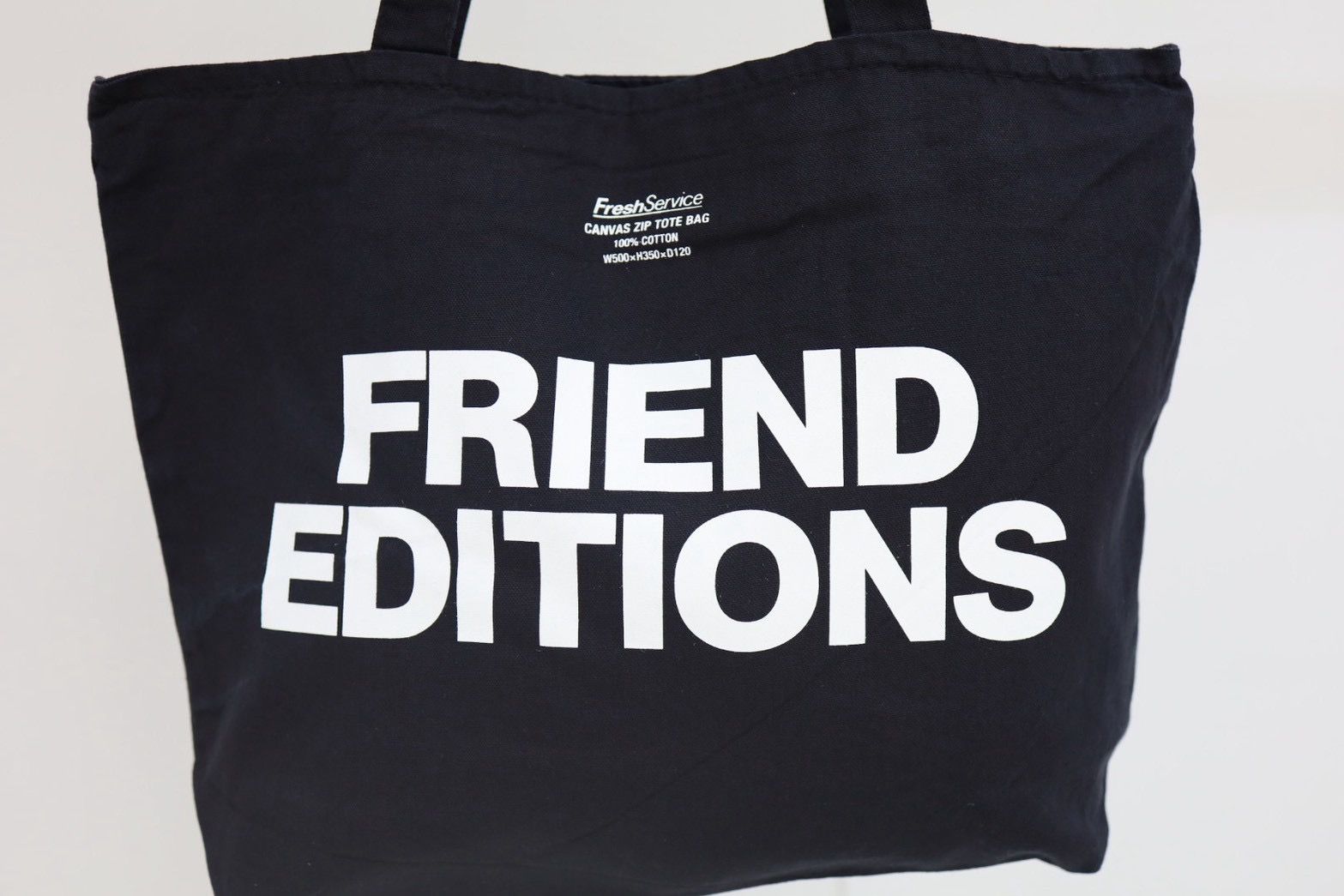 フレッシュサービス FRIEND EDITIONS CANVAS ZIP TOTE BAG(FSP261-90091FE)BLACK☆3月14日(土)発売！