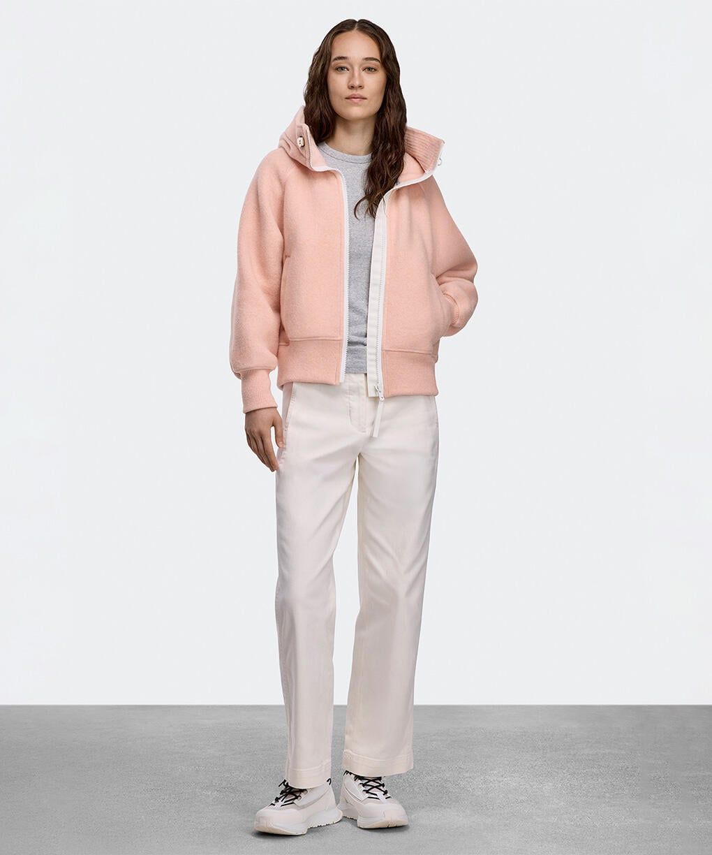 カナダグース レディース Chilliwack Fleece Bomber White Label(7102WW)Vintage Rose☆新作発売！