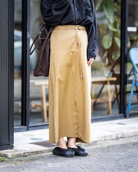 blurhms Cotton Serge Belted Skirt STYLE.2025.09.15