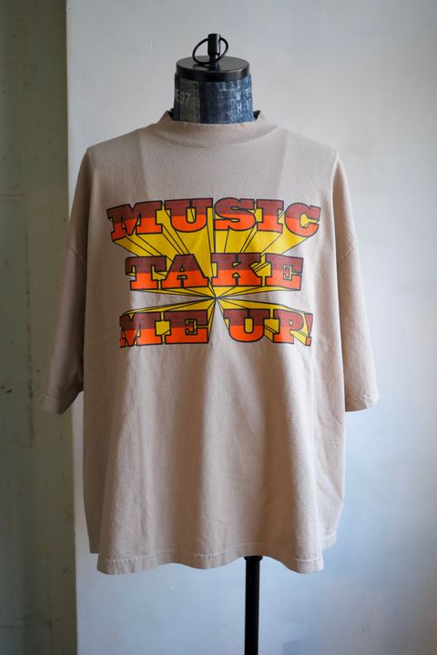 イズネスミュージック MUSIC TAKE ME UP T-SHIRT(IMP5_01_MUSIC T.M.U.T01)OATMEAL