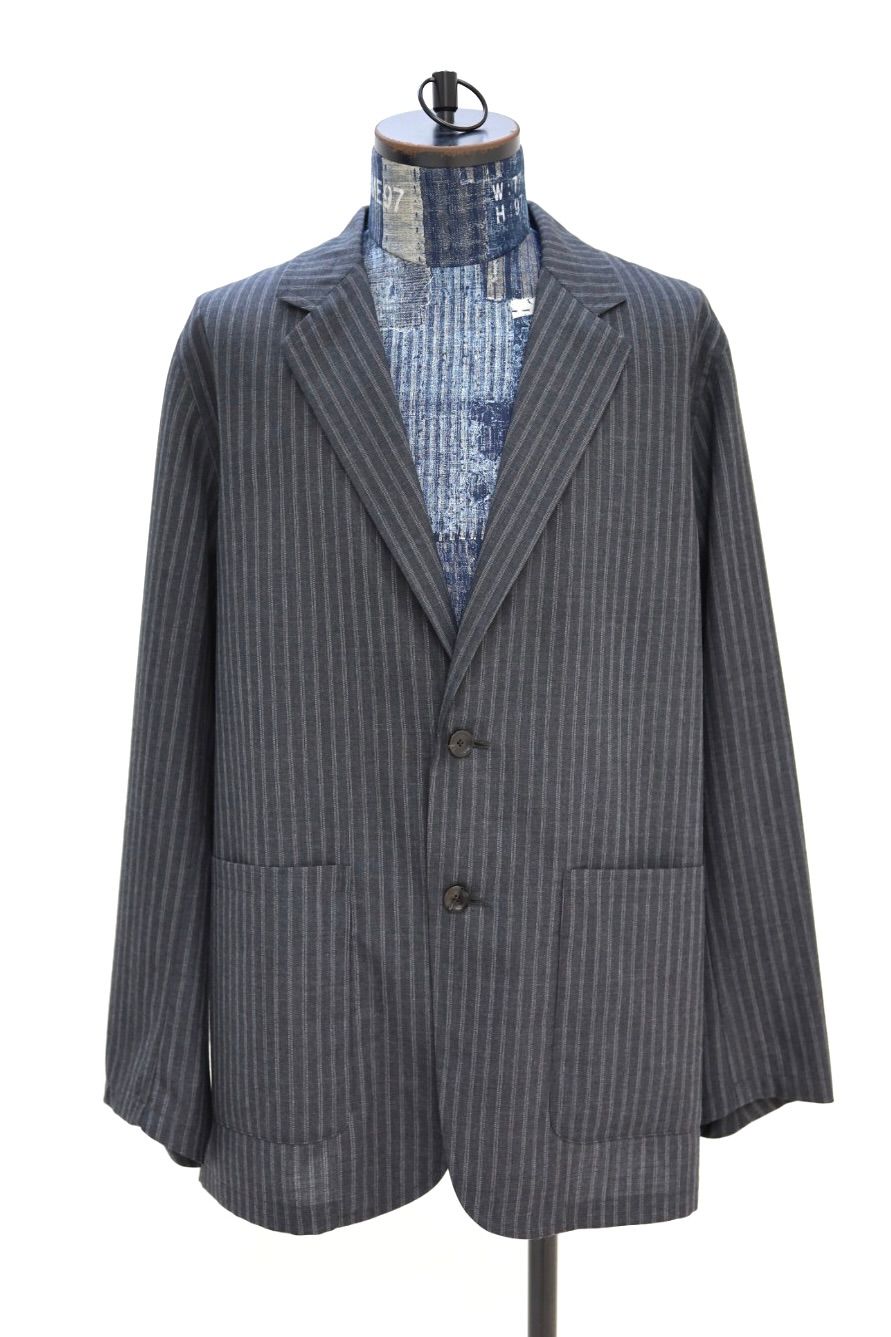 marka 26SS STROLL AROUND JACKET(M26A11SH02B)GRAY STRIPE☆新作発売！