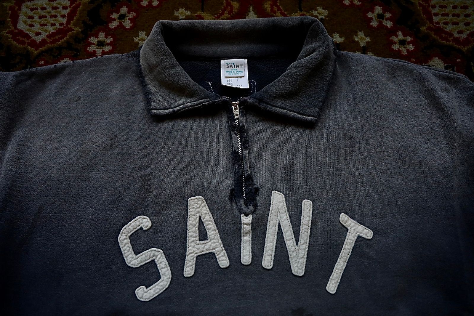 セントマイケル 26SS SAINT HALF ZIP SWEAT(SM-MK8-0000-052)CHARCOAL☆4月11日(土)発売！