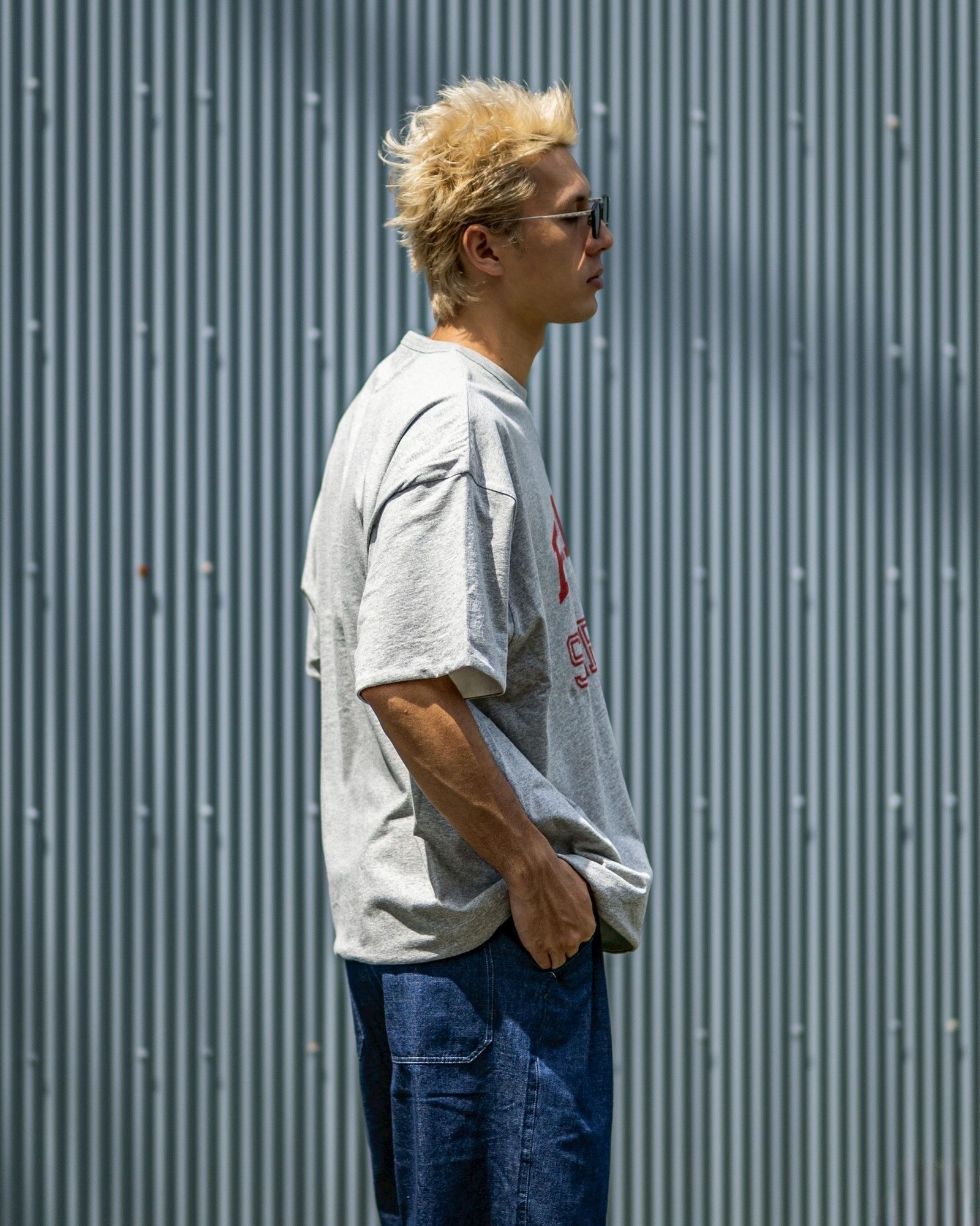 フレッシュサービス REVERSIBLE S/S TEE (FSC252-70040)H.GRAY