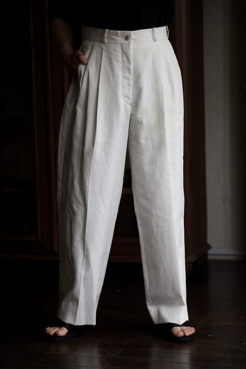 アプレッセ 2025 STYLE2 Wide Chino Trousers(25AAP-04-24)WHITE☆6月14日(土)発売！