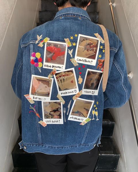 doublet MEMORIAL POLAROID DENIM JACKET(21SS06BL115) style. 2021.03.29.