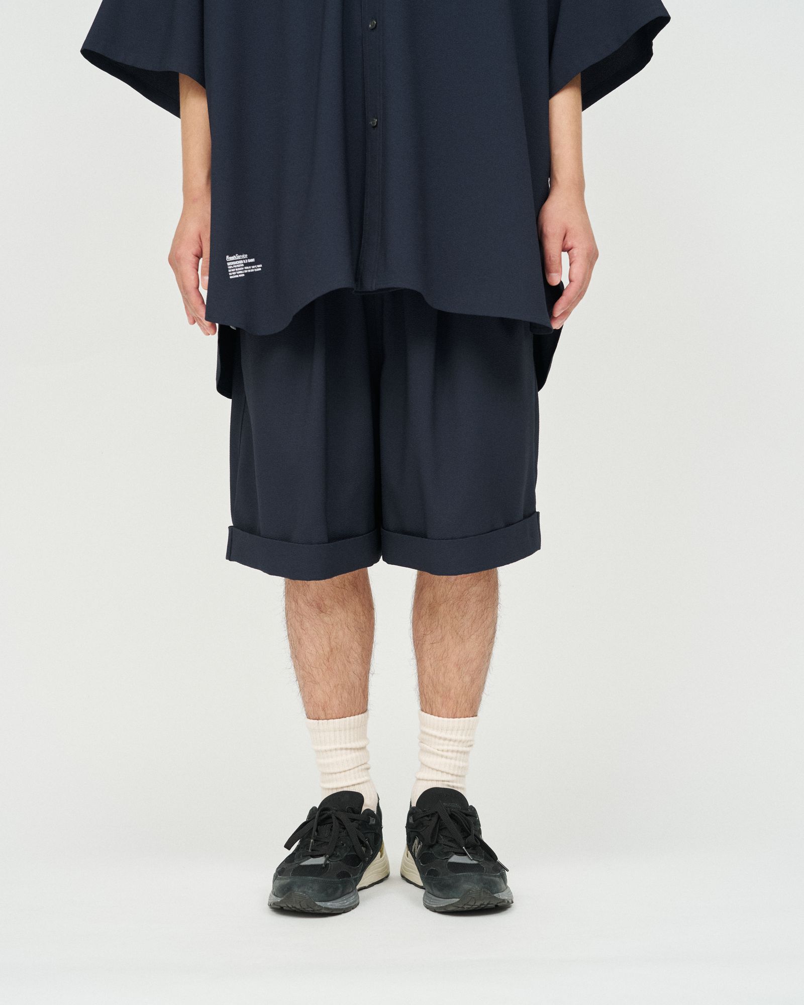 フレッシュサービス SEERSUCKER EASY SHORTS (FSC252-40044)NAVY☆6/21(土)発売！