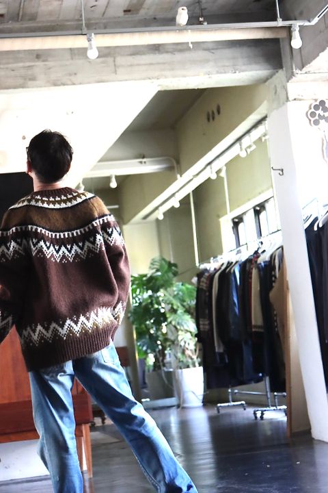 JUNYA WATANABE MANウールジャガード求心柄ニットstyle.2021.11.16.
