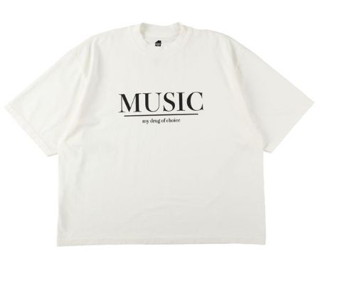 イズネスミュージック 25SS MUSIC MY DRAG T-SHIRT(IMP5_03_MUSIC MDDT01)WHITE