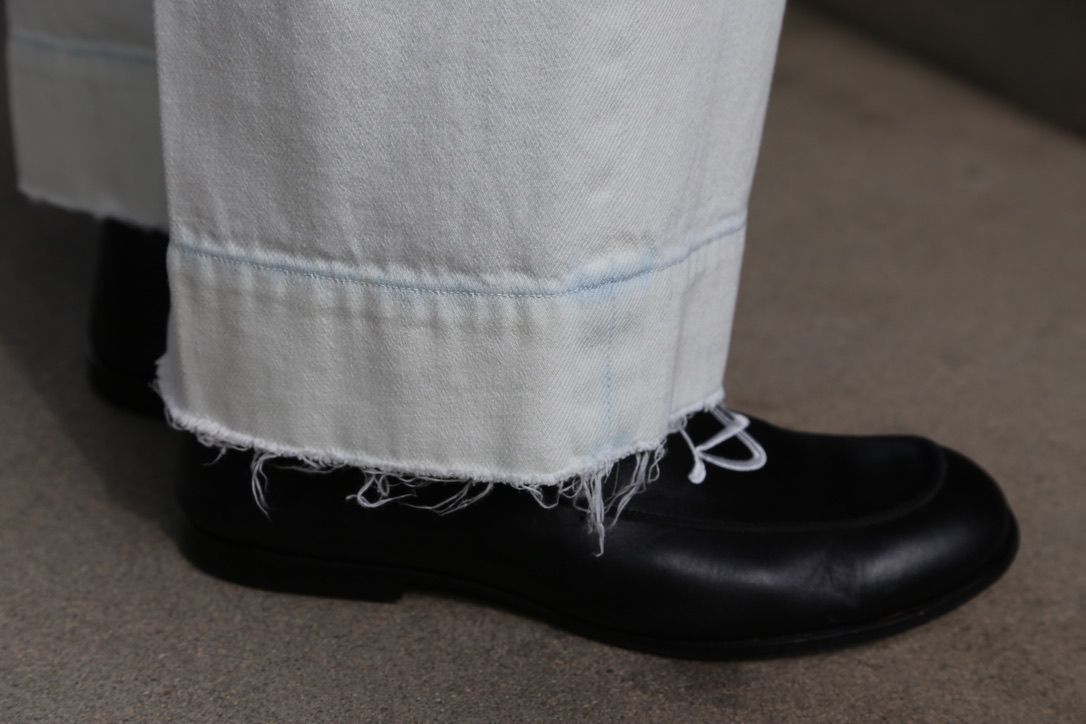 YOKE DETACHABLE POCKET DENIM JACKET&CUT-OFF WIDE-LEGGED DENIM TROUSERS style. 2021.03.27.