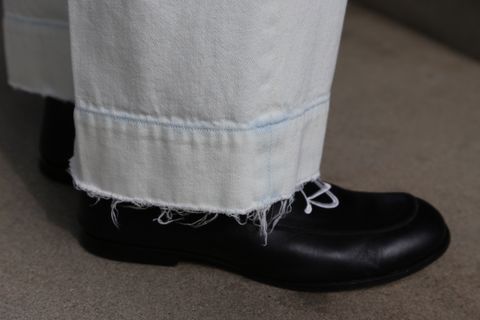 YOKE DETACHABLE POCKET DENIM JACKET&CUT-OFF WIDE-LEGGED DENIM TROUSERS style. 2021.03.27.