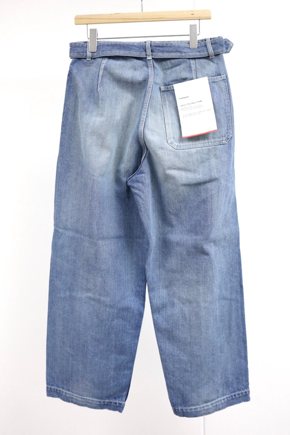 グラフペーパー Selvage Denim Belted Pants(GU261-40064LB)INDIGO_LIGHT FADE★1月24日(土)発売！