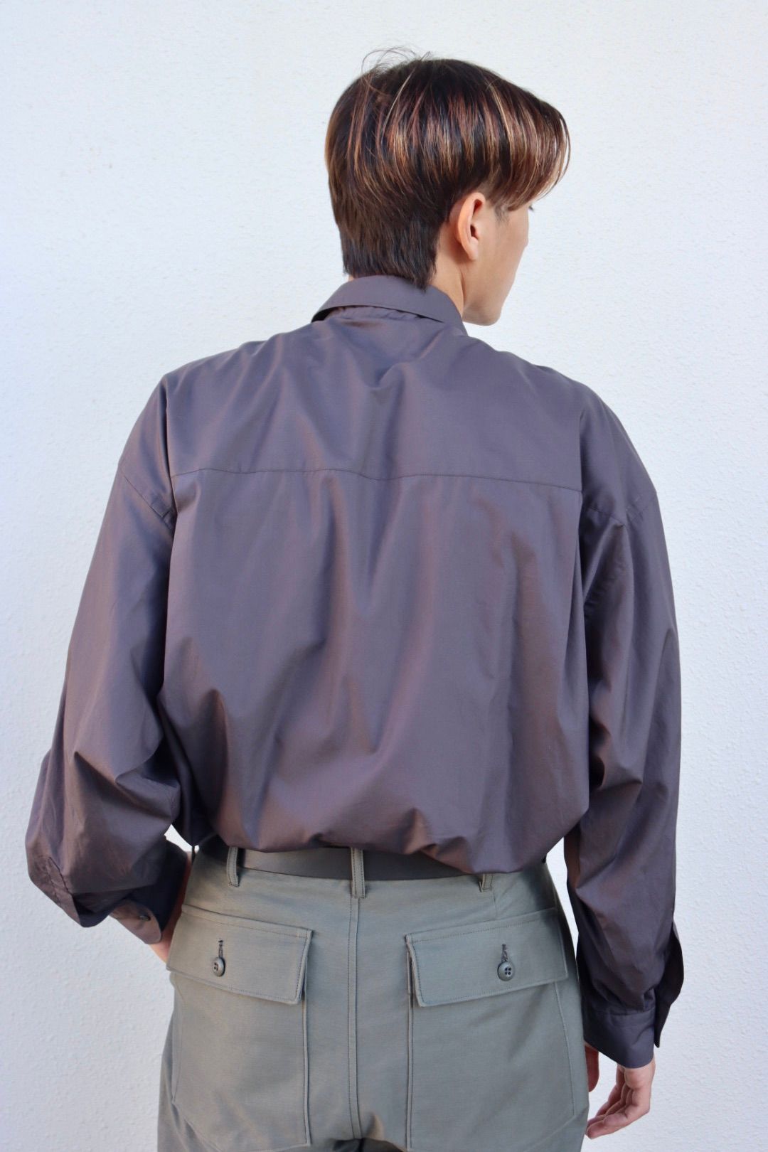 blurhmsROOTSTOCK 23FW Cotton Back Satin Baker Pantsスタイル