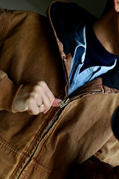 A.PRESSE Silk Linen Hooded Parka"BROWN"スタイル.2025.1.11.
