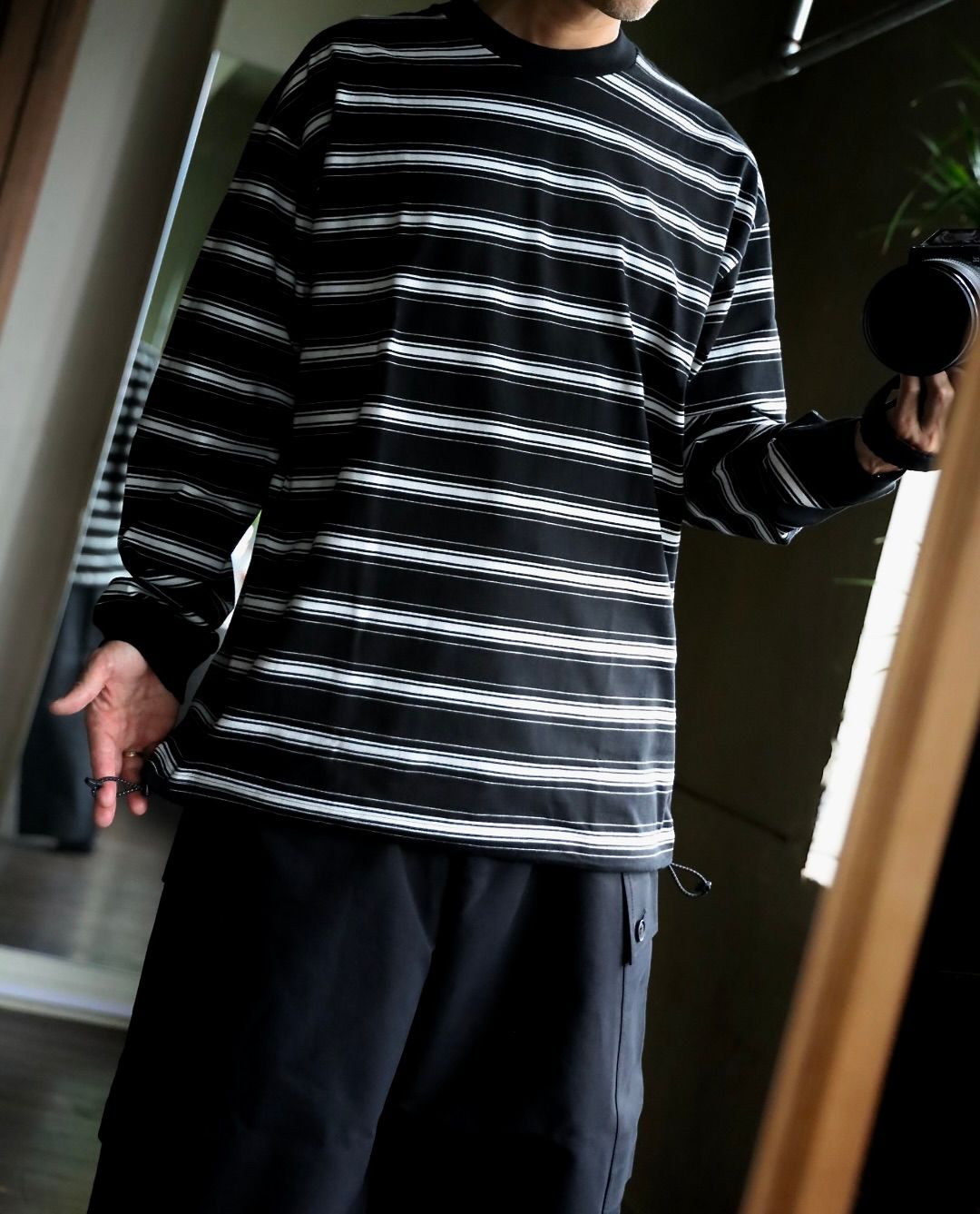 COMM des GARCONS HOMME PLUS ボーダーカットソー COMME des GARCONS メンズ ボーダーTシャツ (COMME des GARCONS