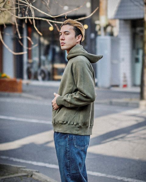 A.PRESSE Vintage Half Zip Sweat Hoodie(OLIVE) 1月25日(土)新作発売！