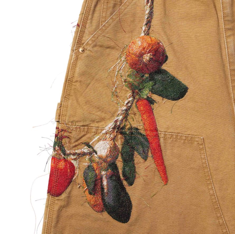 doublet ダブレット26SS VEGETABLE EMBROIDERY CUT-OFF PANTS (26SS19PT350) BEIGE ★1月17日(土)11:00発売！