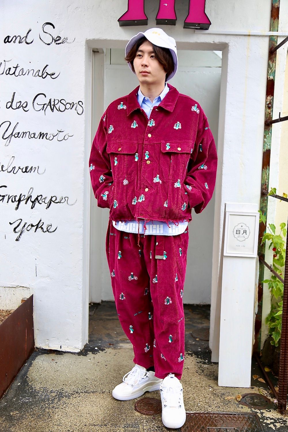 VETNAM EMBROIDERY COURDUROY JACKET & VETNAM EMBROIDERY WIDE TAPERED TROUSERSセットアップスタイル.2020.9.12.