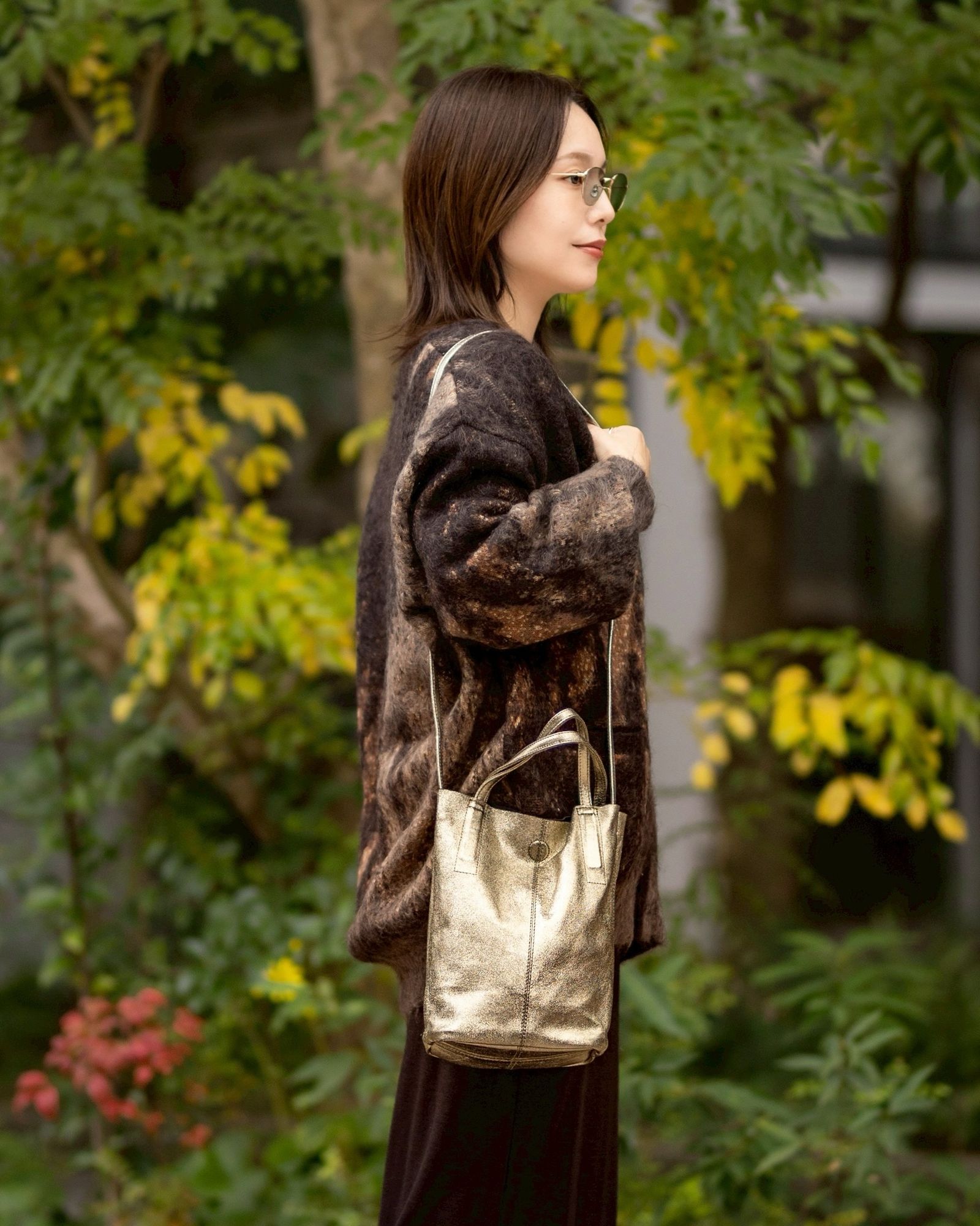 YOKE Abstract Jaquard Mohair Cardigan style 2025.11.29