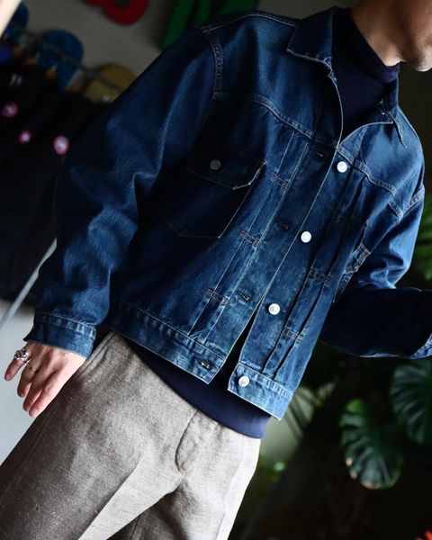 A.PRESSE Dead Stock Linen Trousersスタイル