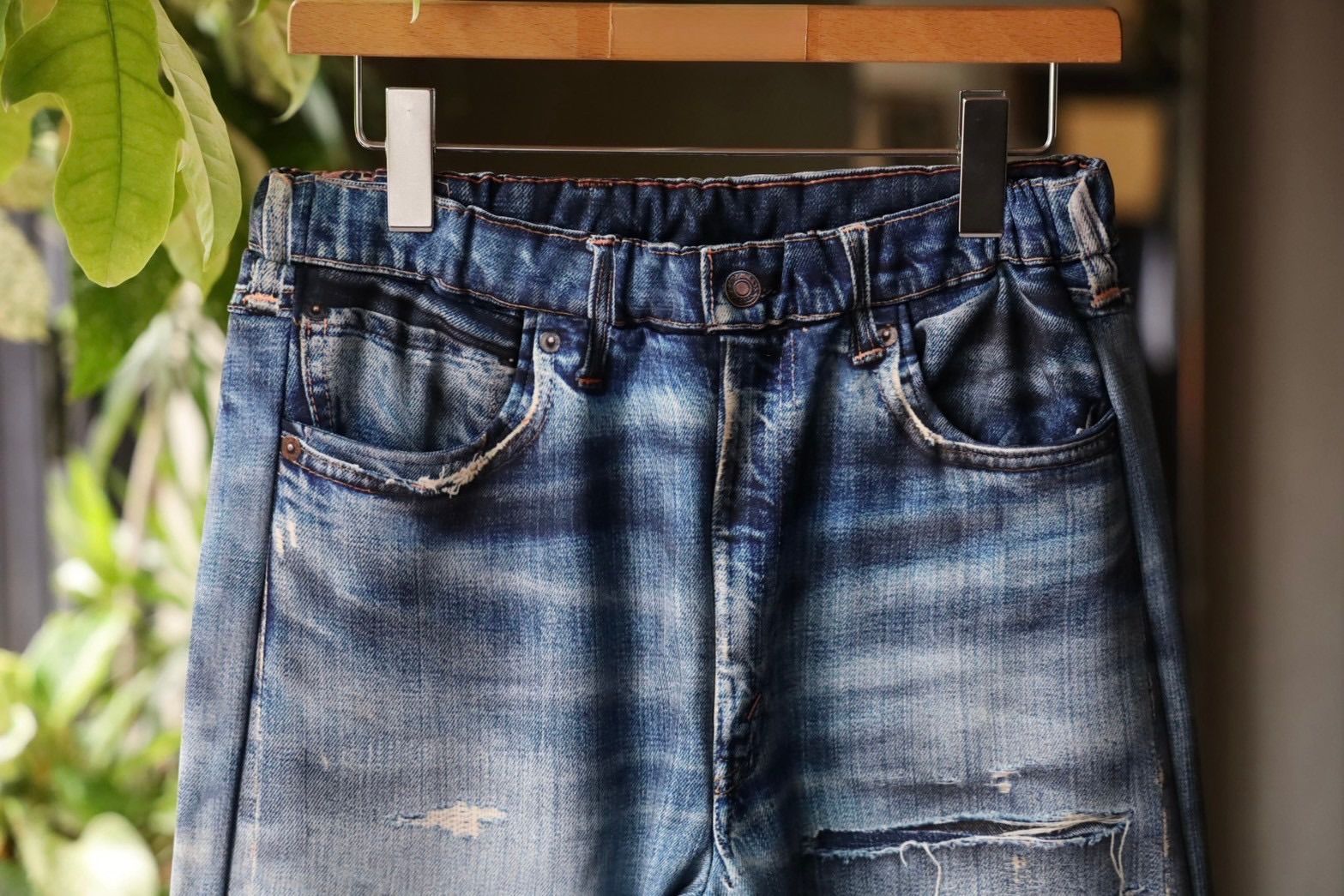 トーキングアバウト ジ アブストラクション 25AW DENIM PRINT FLEECE LINING STRIGHT PT(2526AW-PT-001F)BLUE☆新作発売！