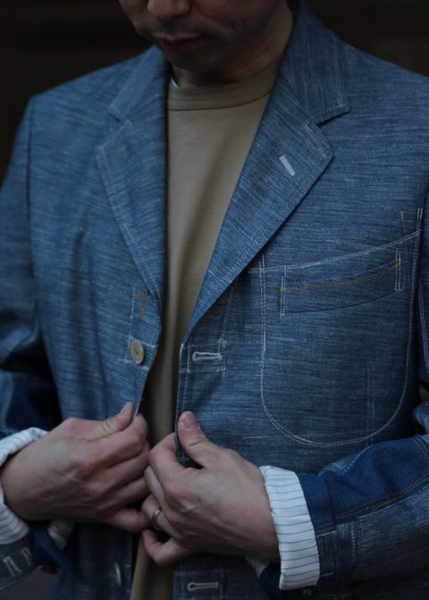 JUNYA WATANABE MAN 綿リネンデニムジャケットstyle.2021.2.7.