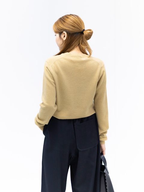 PLAY COMME des GARCONS ROUND NECK CARDIGAN PINK EMBLEM style.2026.9.22