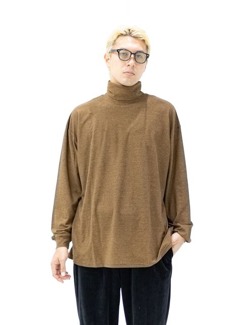 グラフペーパー Cotton Wool Ripple High Neck L/S Tee MARKスタイル