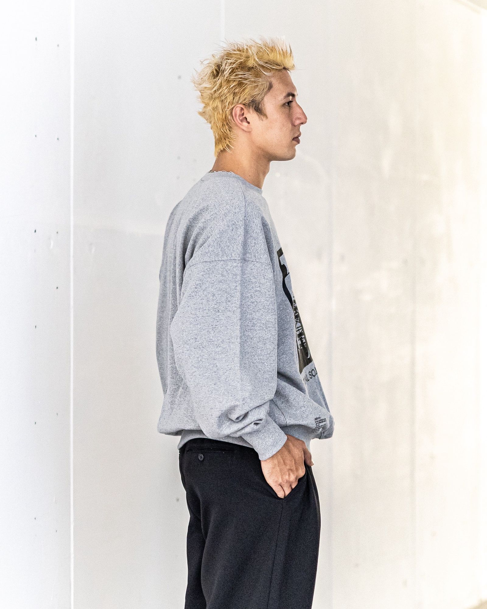 フレッシュサービス AS×FS LIGHT OZ CREW NECK "LITHOGRAPH"(FSC253-70155AS)H.GRAY☆8月30日(土)発売！