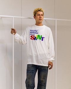 セントマイケル Tシャツ BEAUTIFUL SAINT LS TEE(SM-HR1-0000-036)WHITE★9月27日(土)発売！