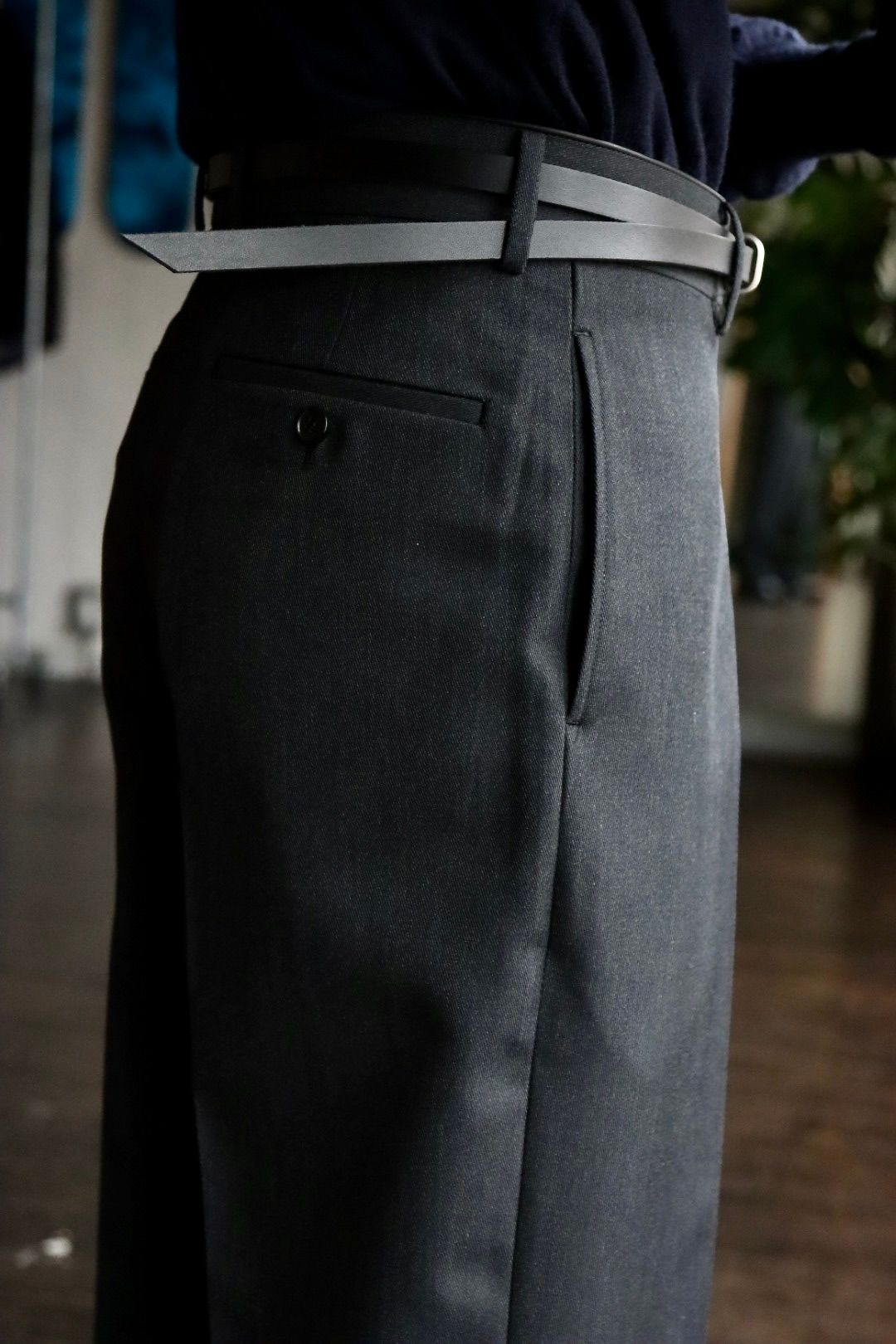 A.PRESSE Covert Cloth Trousers CHARCOAL | www.innoveering.net