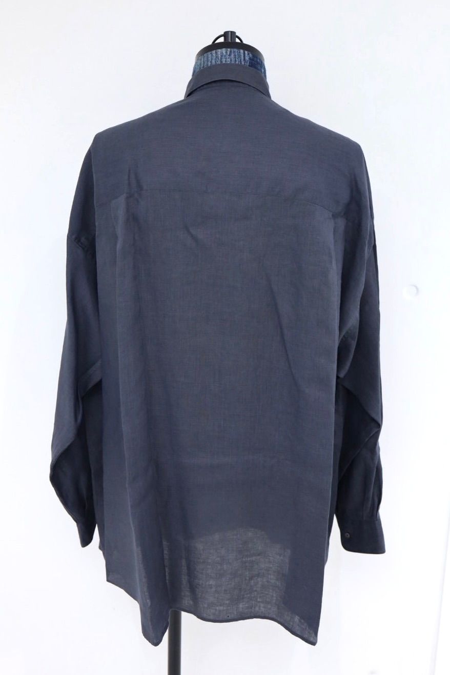 グラフペーパー Linen L/S Oversized Regular Collar Shirt(GM262-50039B)C.GRAY☆6月20日(土)発売！