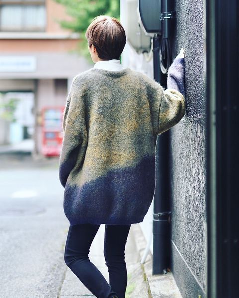 YOKE 新作LANDSCAPE MOHAIR JACQUARD CREWNECK CARDIGAN style.2023.10.19