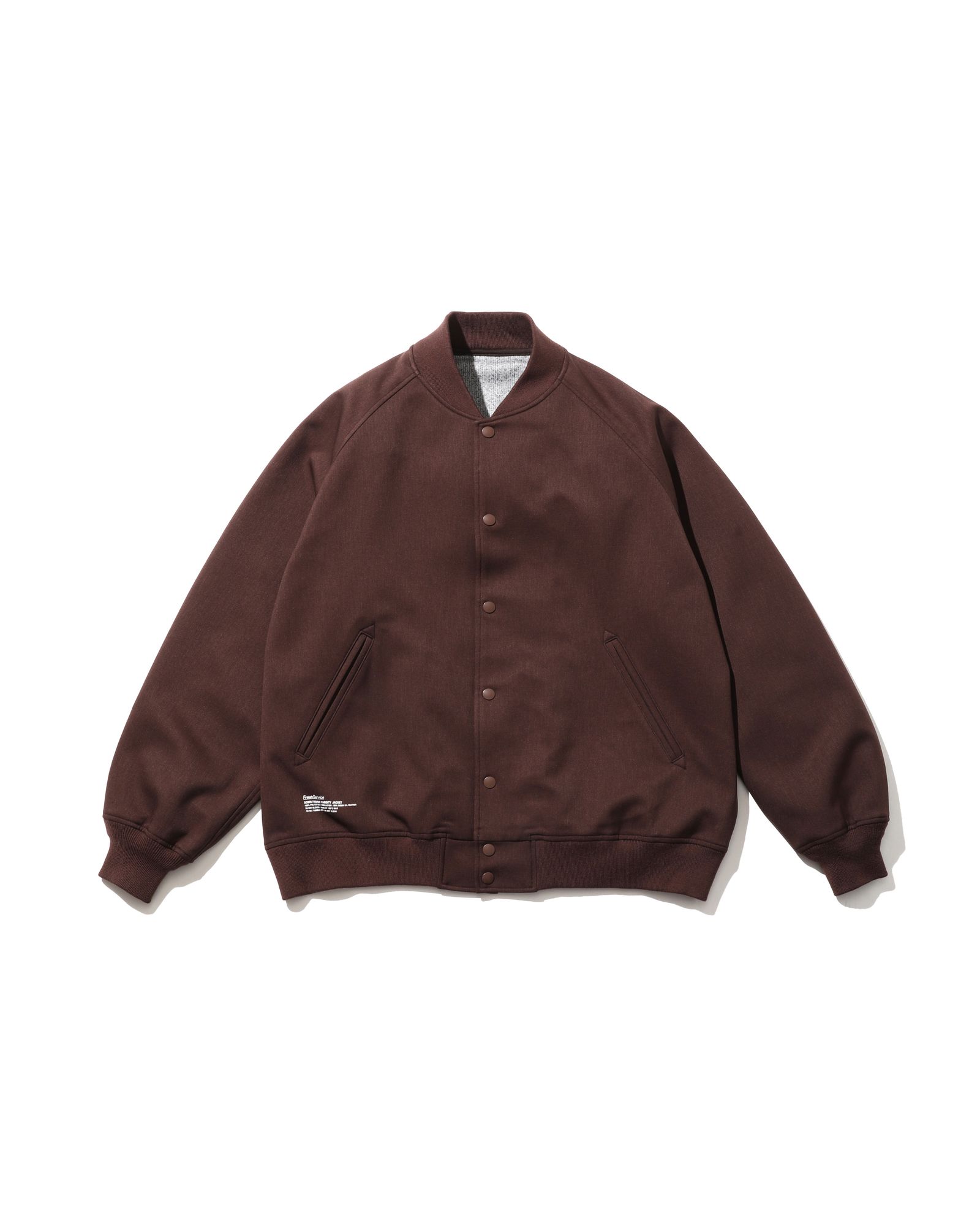 フレッシュサービス 26AW  DOWN FABRIC VARSITY JACKET(FSC263-30050)BROWN☆10月24日(土)新作発売！